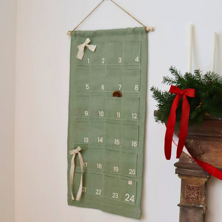 Eucalyptus Advent Calendar made from recycled fabric