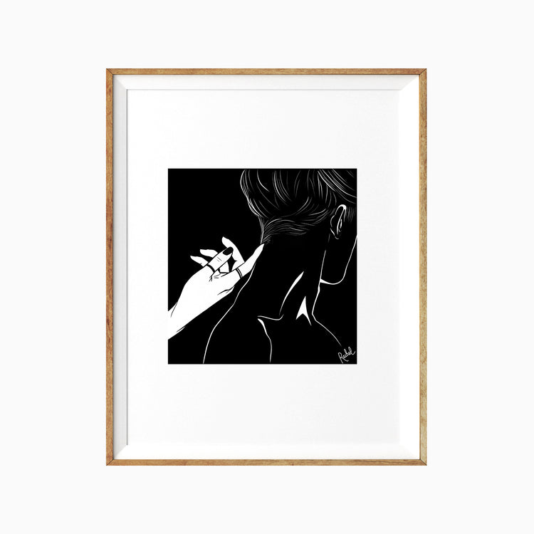 'Finger Neck' Metallic Poster [Various Colors]