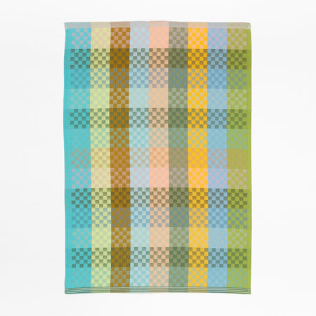 Linge à vaisselle Damier vert-bleu