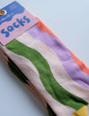 Rainbow waves socks