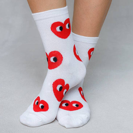 Chaussettes coeurs 'I heart you' [couleurs variées]