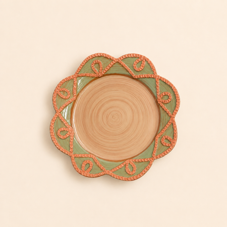 Assiette à dessert verte [modèles variés]