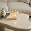 Pastel glass mushroom lamp