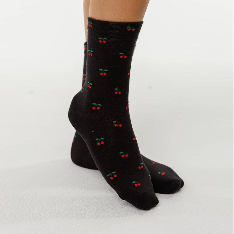 Chaussettes noires Cerises