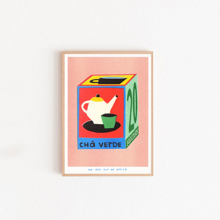 Affichette risographie 'Box of 20 Bags of Tea'