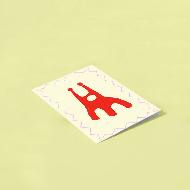 Carte de souhaits Chaise Rouge