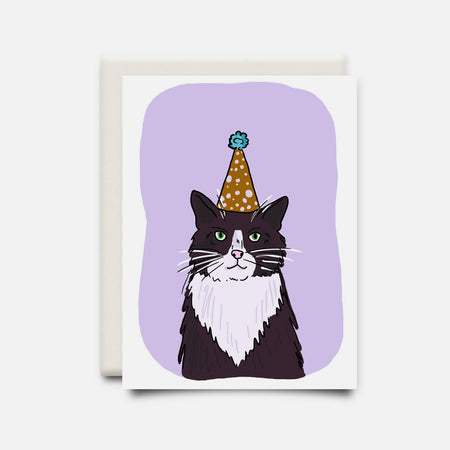 Carte de souhaits Chaton avec chapeau
