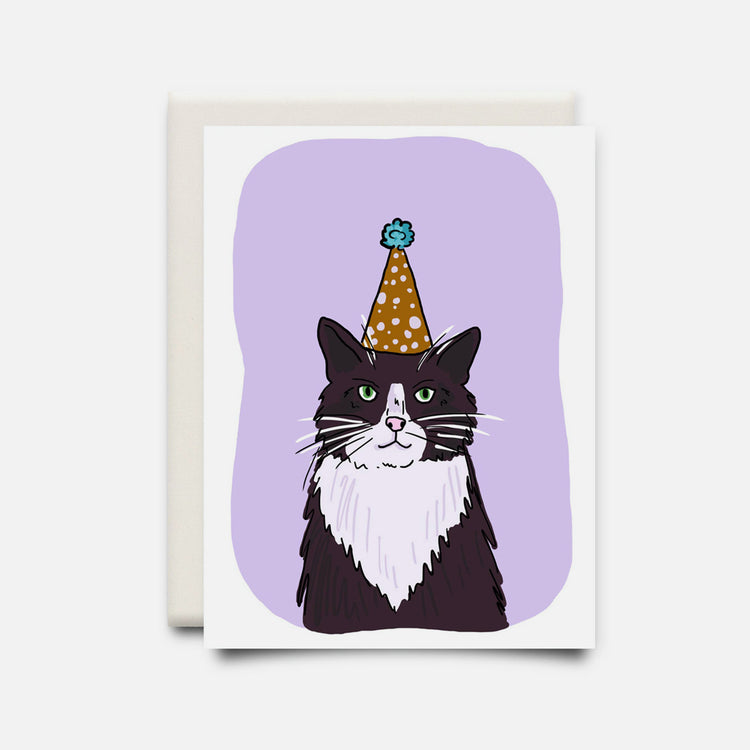 Carte de souhaits Chaton avec chapeau
