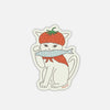 Autocollant Chat Fraise