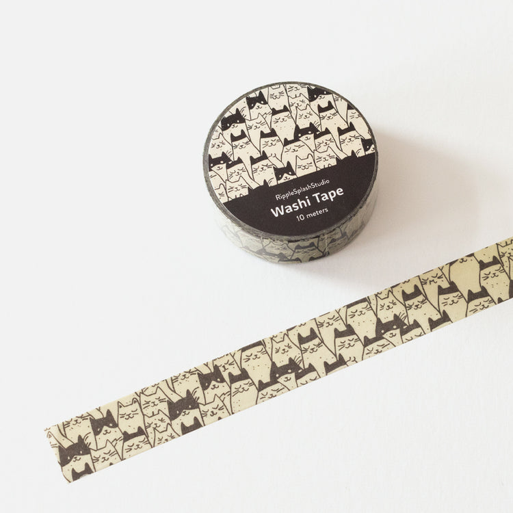 Ruban Washi Chats minimalistes