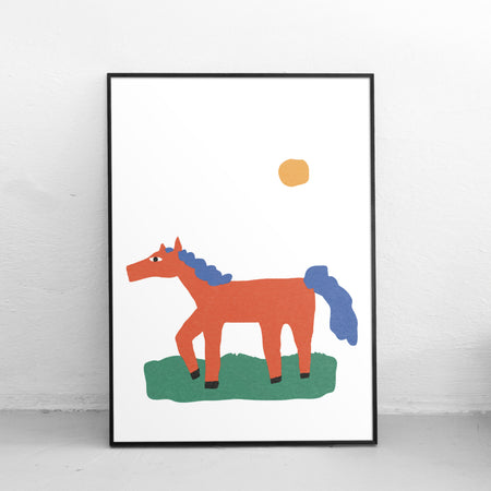 Affiche 'Cheval rouge'