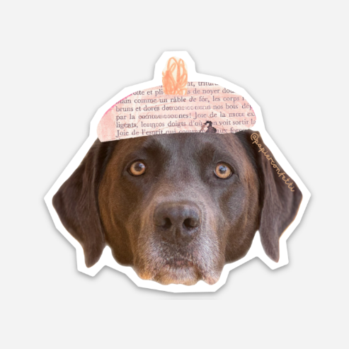 Beret Dog Sticker