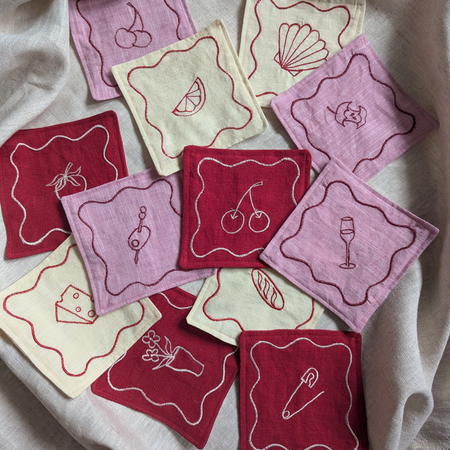 Embroidered coaster [various designs]