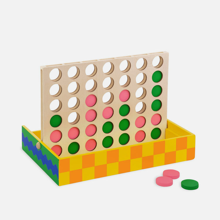 Colorful wooden game Connect 4