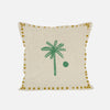 Green palm tree decorative cushion