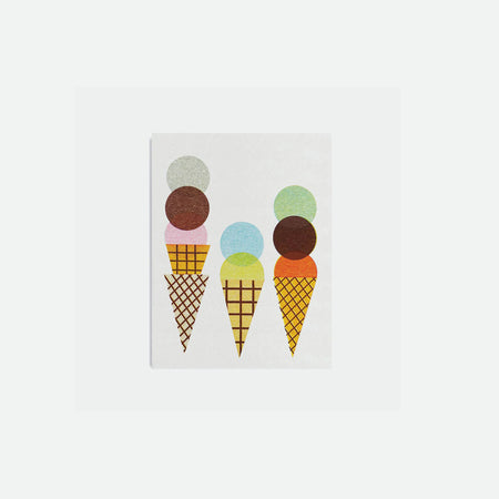 Small risograph card / poster Ice cream