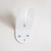White rabbit wall hook