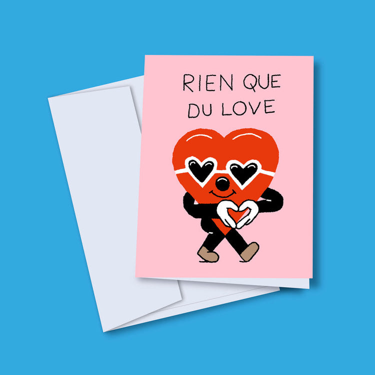 Carte de souhaits 'Rien que du love'