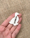 Broche en céramique Canard