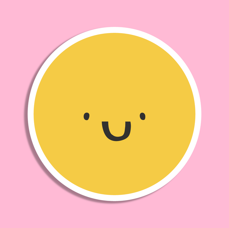 Autocollant Visage Souriant