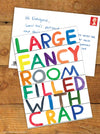 Carte postale 'Large fancy room'