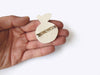 Broche en céramique Orange