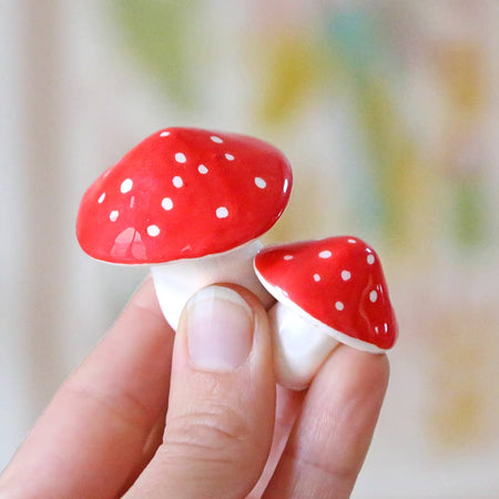 Mini ceramic mushroom sculpture [various sizes]