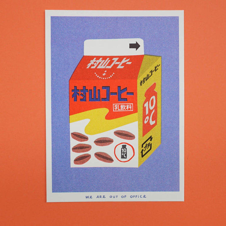 Affichette risographie 'Box Milky Coffee'