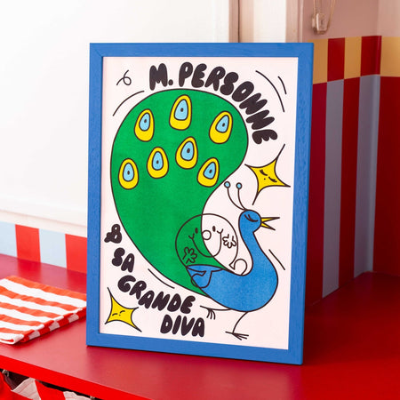Affiche risographie 'Monsieur Personne'