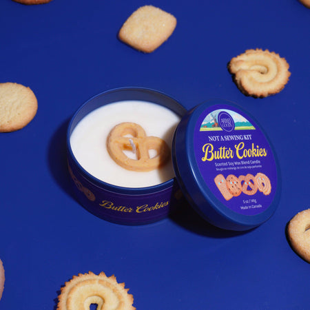 Miniature Butter Cookie Tin Candle