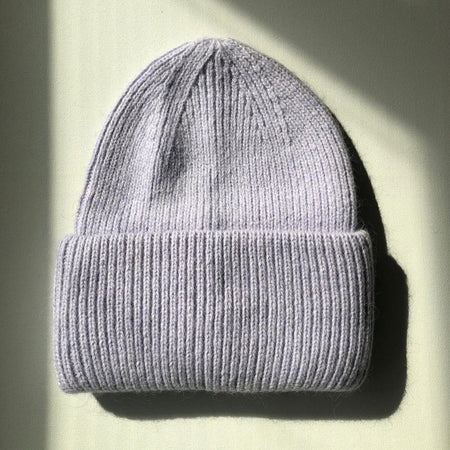 Tuque en laine Angora lavande