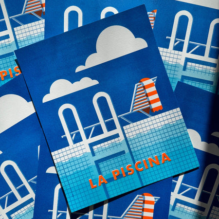Affiche risographie 'La Piscina'
