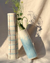 Vase crayonnage bleu