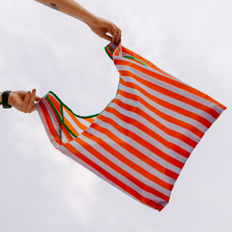 Sac réutilisable rayures Bleu & Rouge