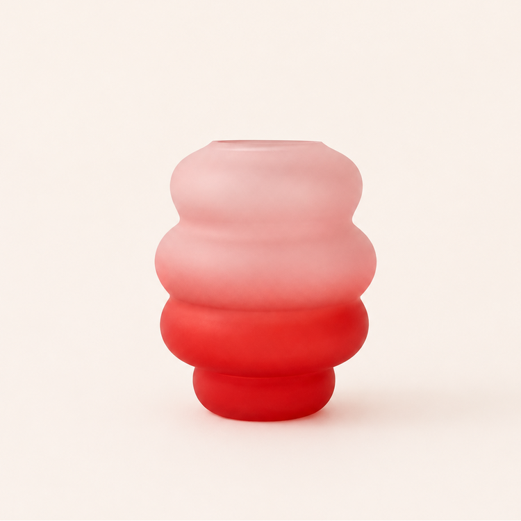 Vase Bubble bicolore rouge