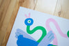 Affiche risographie 'Dancing Ducks'