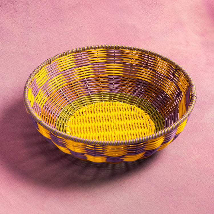 Maegen Woven Bowl - Yellow/Lilac
