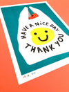 Risograph poster 'A Shopping Bag'