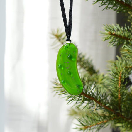 Pickle Glass Christmas Ornament