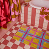 Tapis de bain Pollen à carreaux