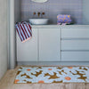 Tapis de bain runner Fleurs