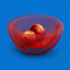 Red Wire Mesh Fruit Bowl