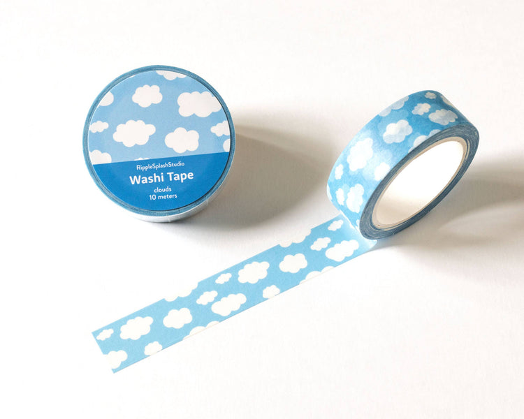 Ruban Washi Nuages
