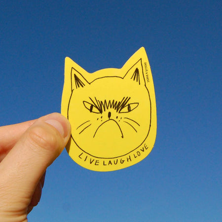 Live Laugh Love Cat Sticker