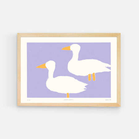 Silkscreen poster '2 more ducks'