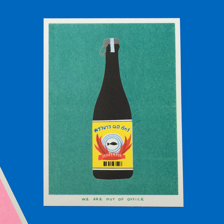 Affichette risographie 'Thai Bottle of Booze'