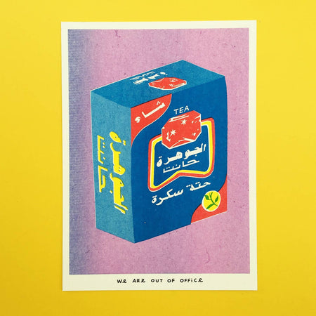 Affichette risographie 'A Box of Sugarcane Tea'