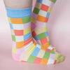 Rainbow checks socks