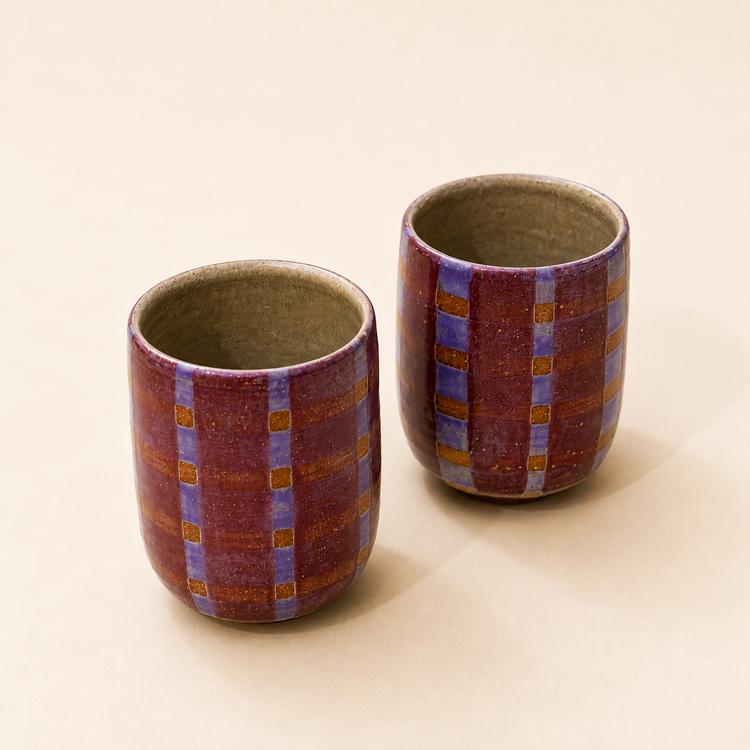 Gobelet Violet Plaid