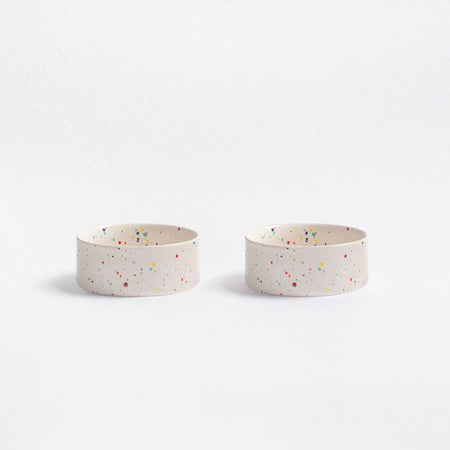 Party Ceramic Dog Bowl Duo [Various Sizes]